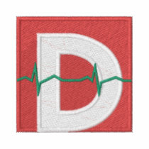 LETTER D EMBROIDERED POLO SHIRT