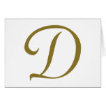 Letter D Greeting Card