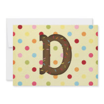 Letter D invitations