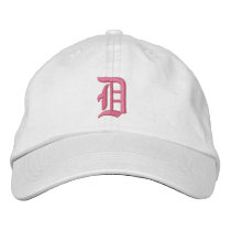 Letter D Monogram Embroidered Hat