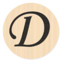 Letter D Monogramed Stickers