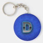 Letter D - neon blue edition Key Chains