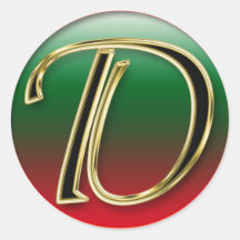 LETTER D STICKER