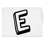 Letter E Greeting Cards