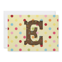 Letter E invitations