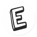 Letter E stickers by KeepsakeArts Letter E stickers