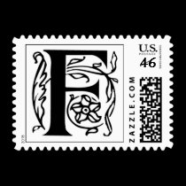 Letter F Fancy Initial Postage Stamps by oph3lia Letter F Fancy Initial Postage Stamps