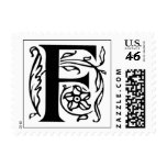 Letter F Fancy Initial Postage Stamps