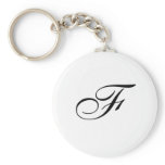 Letter F Monogram Keychain