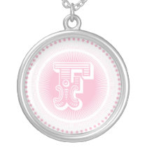 Letter F monogram necklace necklaces