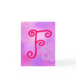 Letter F Monogram Notecard