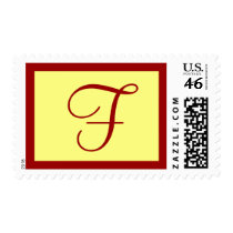Letter "F" Monogram Postage Stamp