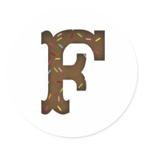 Letter F stickers by Just2Cute Letter F stickers