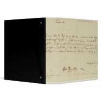 Letter from Mozart to a freemason, January 1786 Vinyl Binders