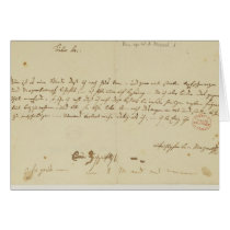 Letter from Mozart to a freemason, January 1786 Card