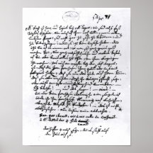 Letter from Mozart to his Father, 5th April Print