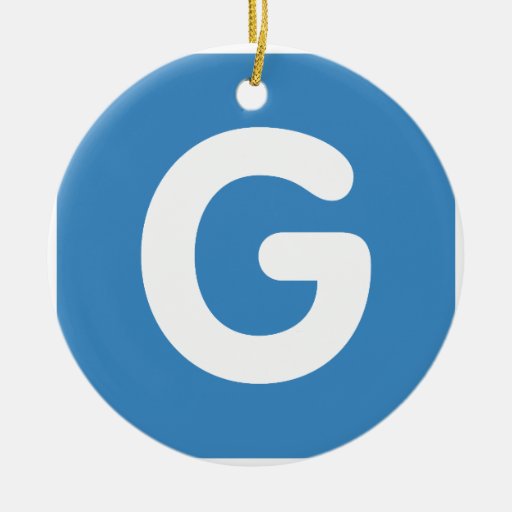 Letter G emoji Twitter Ceramic Ornament Zazzle