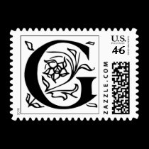 Letter G Fancy Initial Postage Stamps stamps