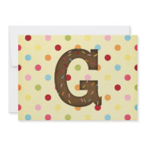 Letter G invitations