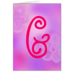Letter G Monogram Notecard