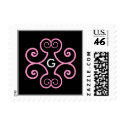 Letter G - Pink & Black Art Deco Monogram Stamp by JaclinArt Letter G - Pink & Black Art Deco Monogram Stamp