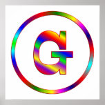 Letter G Rainbow posters