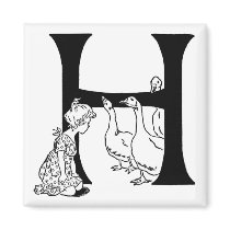 Letter 'H' at the Farm - Magnet
