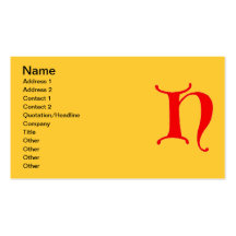 Letter H Business Card