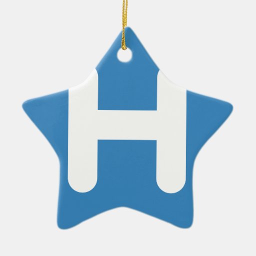 Letter H Emoji Twitter Ceramic Ornament Zazzle