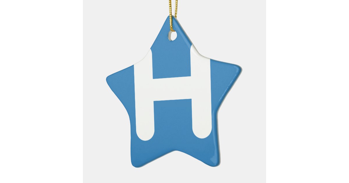 Letter H Emoji Twitter Ceramic Ornament Zazzle