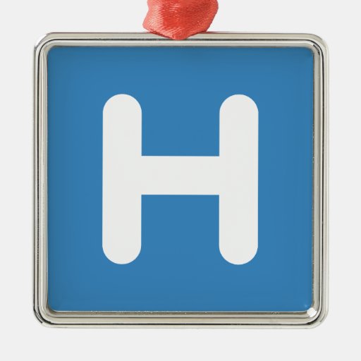 Letter H Emoji Twitter Metal Ornament Zazzle