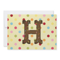 Letter H invitations