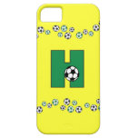 Letter H Monogram in Soccer Green iPhone 5 Covers