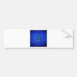 Letter I - neon blue edition Bumper Sticker