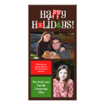 Letter Icons and Color Blocks Holiday Photo Cards