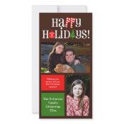Letter Icons and Color Blocks Holiday Photo Cards photocard