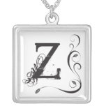 Letter Initial Sterling Silver Necklace