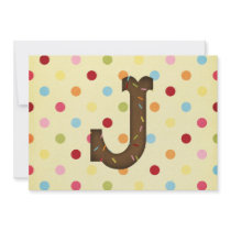 Letter J invitations