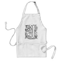 Letter J Monogram Aprons