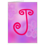 Letter J Monogram Notecard