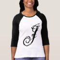 Letter J tee fashion graphic t-shirt