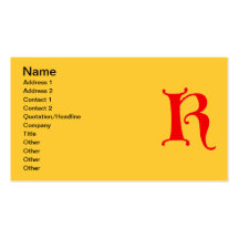 Letter K Business card