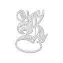 Letter K Fancy Monogram Embroidered Shirt embroidered shirts