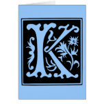 Letter K Monogram Cards