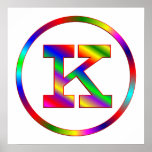 Letter K Rainbow posters