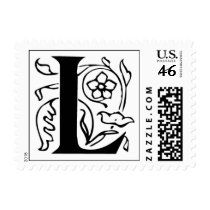 Letter L Fancy Initial Postage Stamps