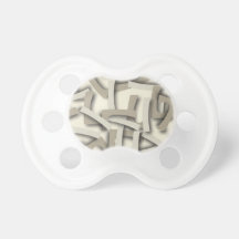 Letter L Gray Baby Pacifier