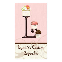 Letter L Monogram Dessert Bakery Business Cards