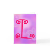 Letter L Monogram Notecard by lorenkaplan Letter L Monogram Notecard