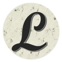 Letter L Monogram stickers by JustParties Letter L Monogram stickers
